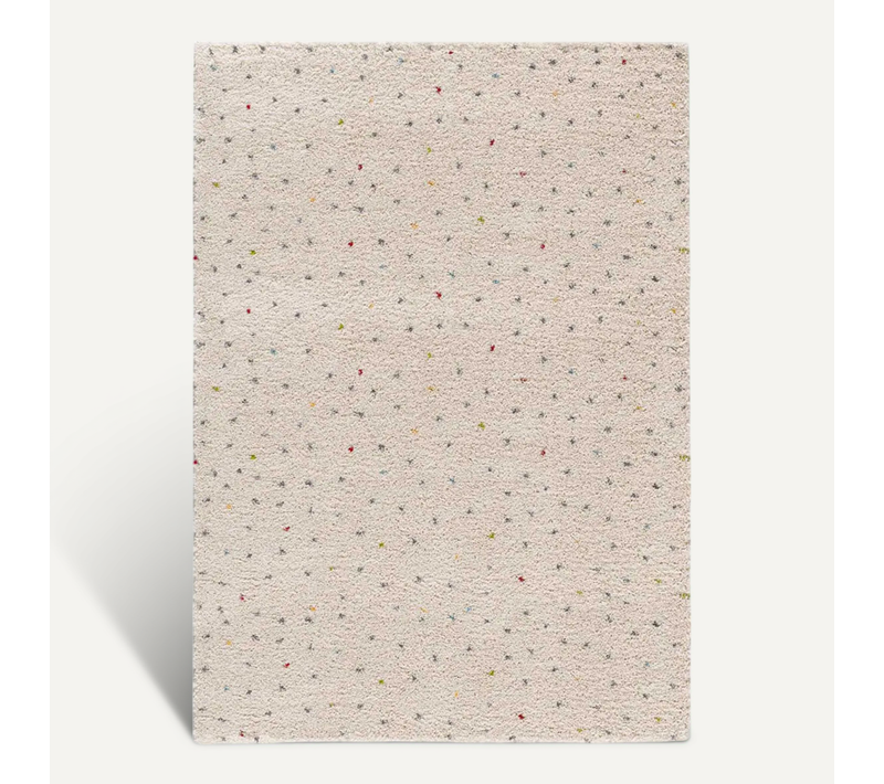 Tapis Shaggy Moderne Lush Dottie Crème/multicolore 80x150 Cm