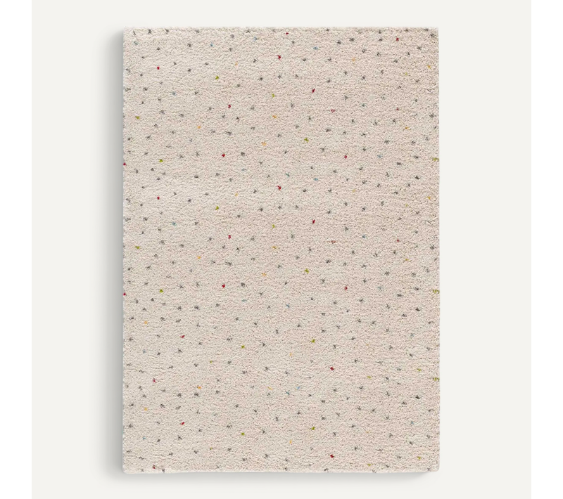 Tapis Shaggy Moderne Lush Dottie Crème/multicolore 140x200 Cm