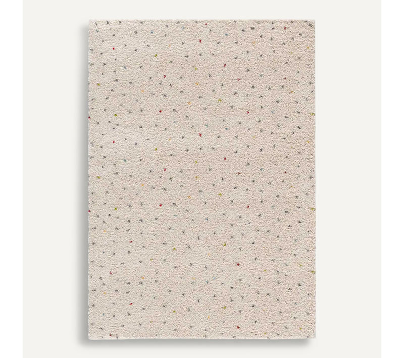 Tapis Shaggy Moderne Lush Dottie Crème/multicolore 160x230 Cm