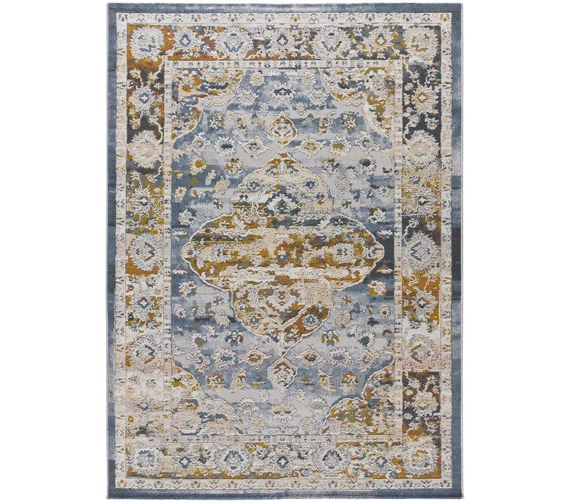 Tapis Vintage Springs 2268 Bleu/rouille/beige 77x150 Cm