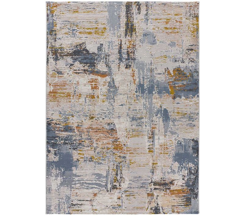 Tapis Abstrait Springs 2498 Beige/rouille/bleu 77x150 Cm