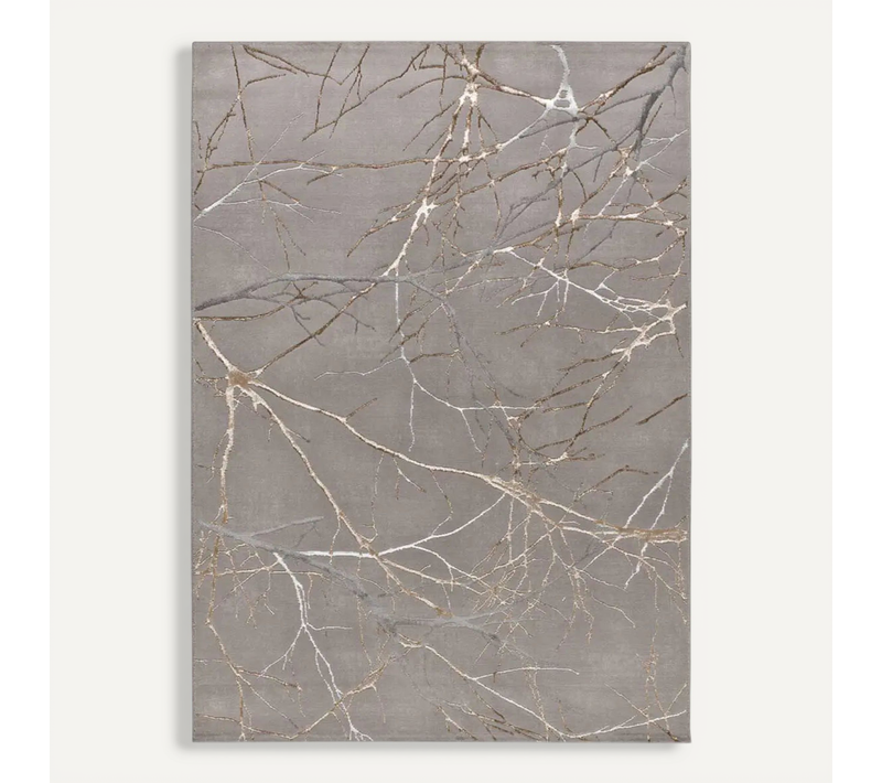 Tapis Effet Marbre Creation 50055 Gris 140x200 Cm