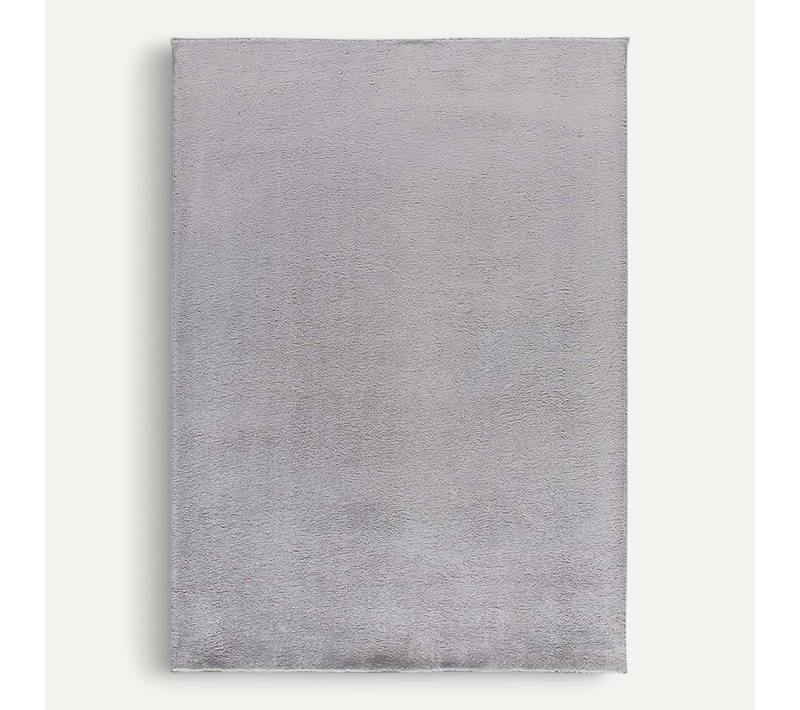 Tapis Lavable Uni Coraline Liso Gris 80x150 Cm