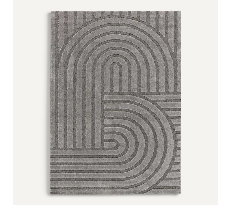 Tapis Scandinave à Relief Snowy 59773 Gris 120x170 Cm