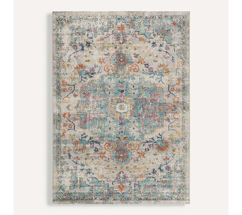 Tapis Extérieur Vintage Luna 20157 Bleu/beige/multicolore 160x230 Cm
