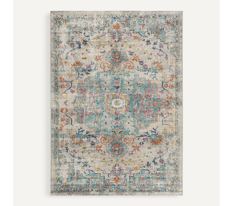 Tapis Extérieur Vintage Luna 20157 Bleu/beige/multicolore 200x290 Cm
