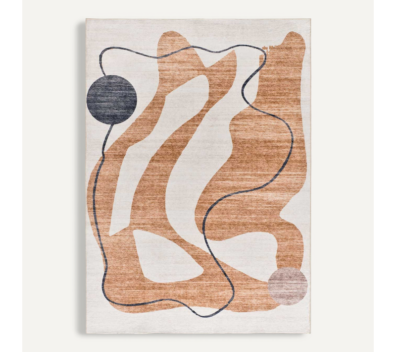 Tapis Abstrait Class 22053 Orange/crème 140x200 Cm