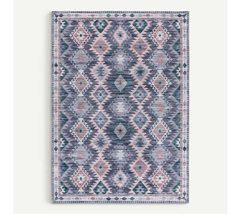Tapis Ethnique Class 20210 Bleu/rose/gris 140x200 Cm