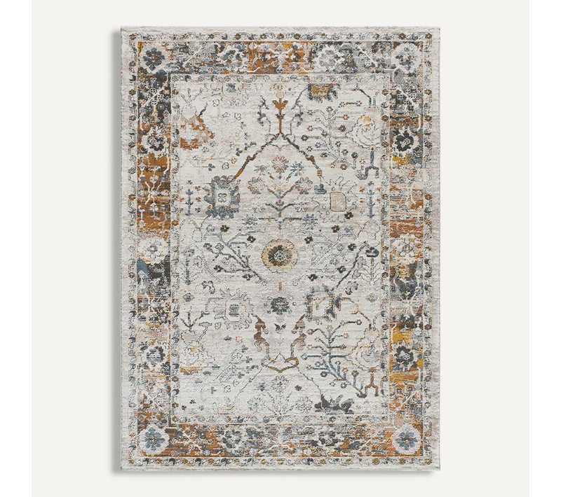 Tapis Vintage Springs 3901 Beige/rouille/bleu 134x200 Cm