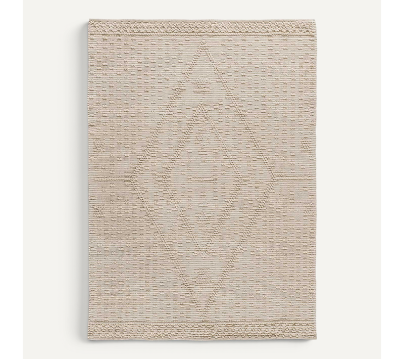 Tapis Ethnique À Relief Pamuk 1110 Crème 160x230 Cm