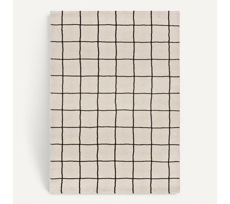 Tapis Géométrique Touza 12880 Blanc/noir 120x170 Cm