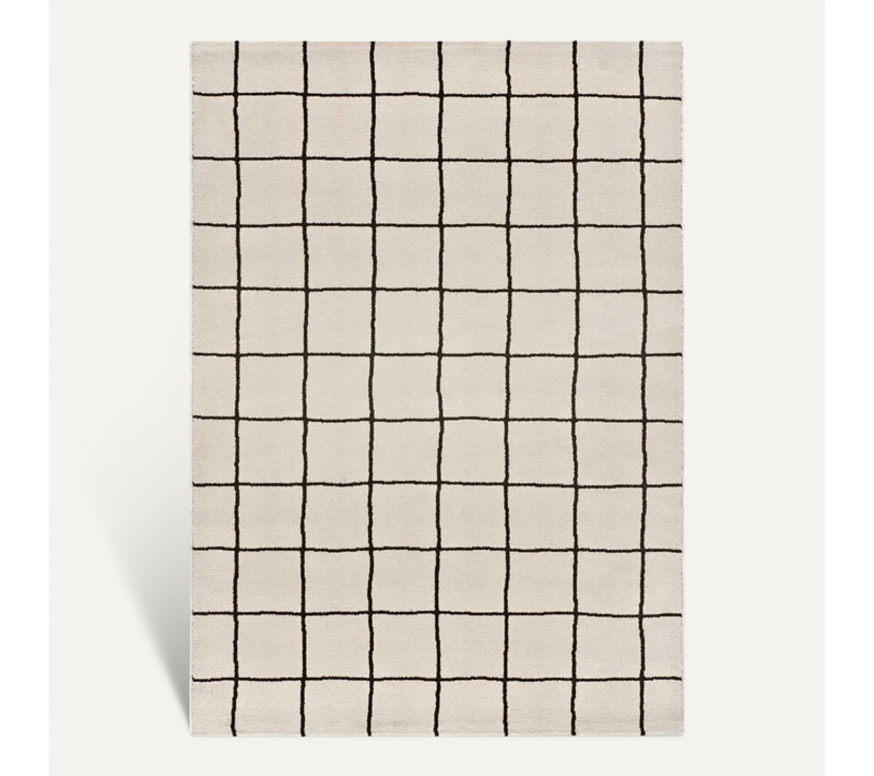 Tapis Géométrique Touza 12880 Blanc/noir 200x290 Cm