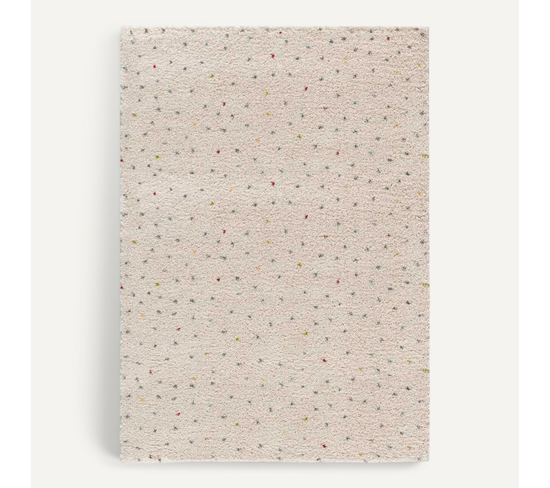 Tapis Shaggy Moderne Lush Dottie Crème/multicolore 200x290 Cm