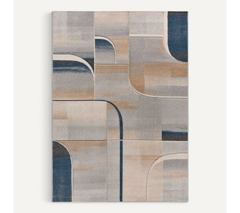 Tapis Moderne Medel 40379 Bleu/beige/gris 80x150 Cm