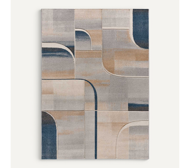 Tapis Moderne Medel 40379 Bleu/beige/gris 140x200 Cm