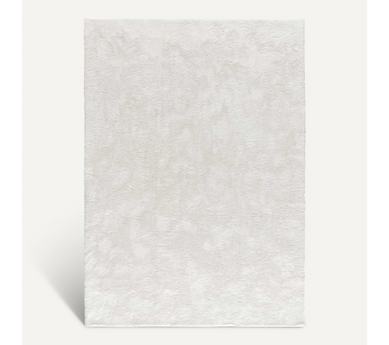 Tapis Shaggy Roma Liso Blanc 60x110 Cm