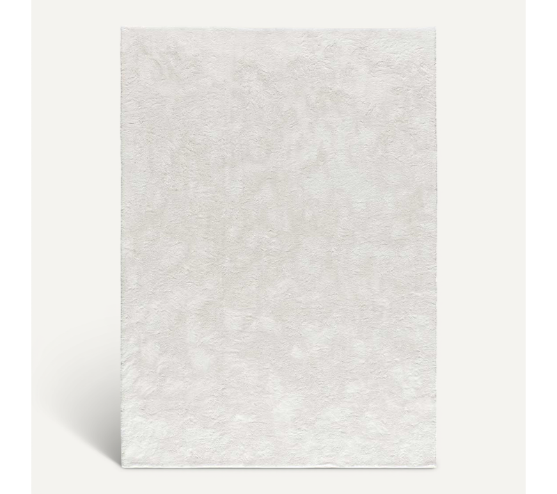 Tapis Shaggy Roma Liso Blanc 80x150 Cm