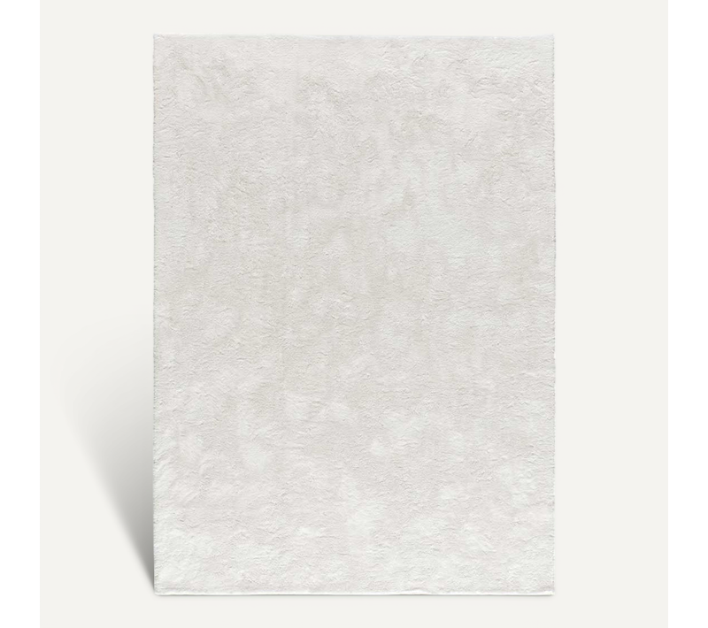 Tapis Shaggy Roma Liso Blanc 140x200 Cm
