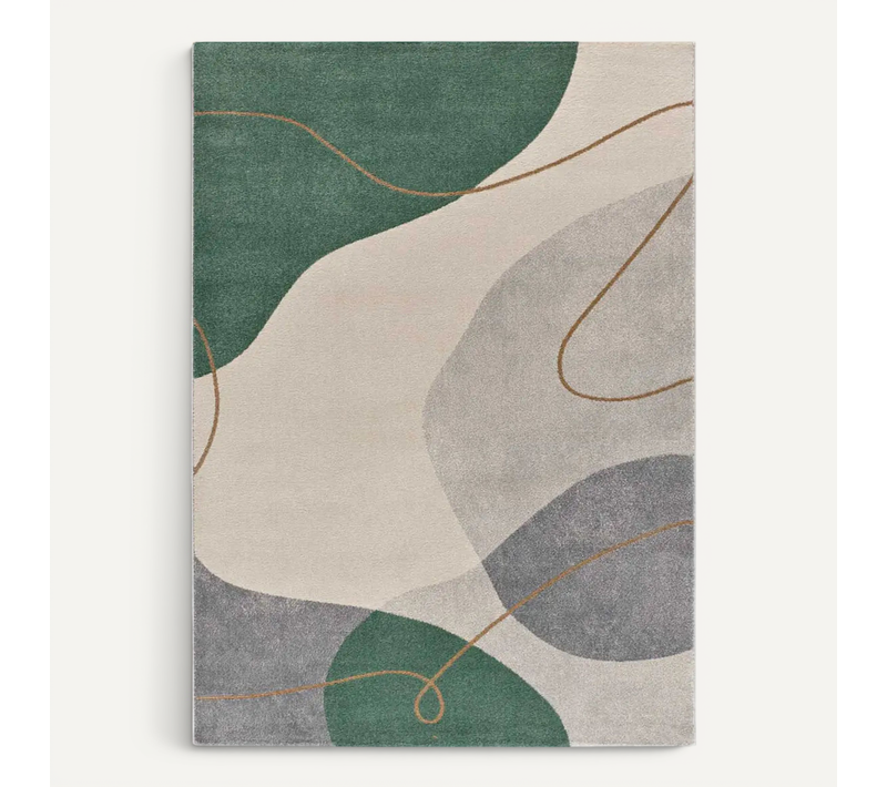 Tapis Abstrait Edesa 12900 Vert/beige 120x170 Cm