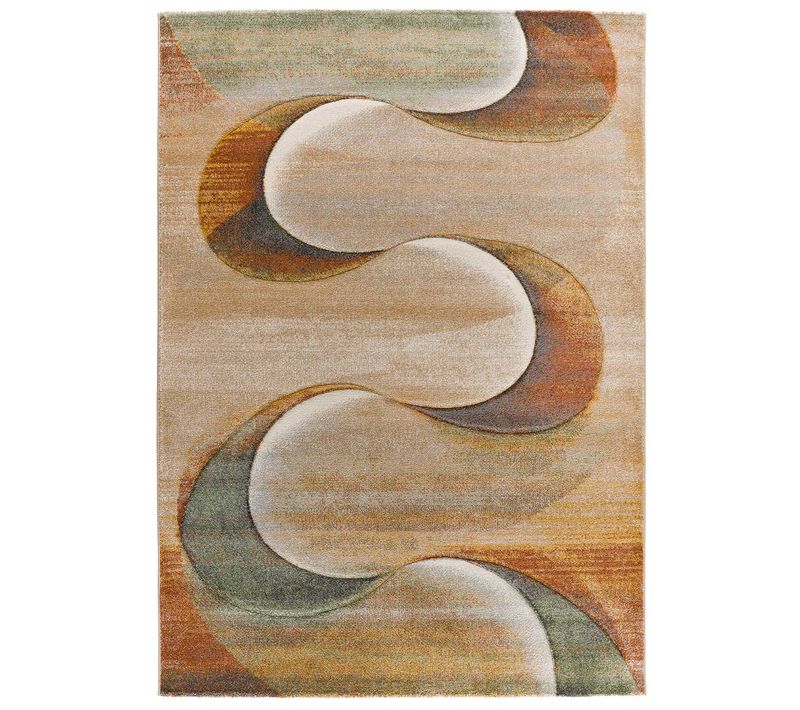 Tapis Abstrait Libet 40399 Beige/terracotta/vert 140x200 Cm