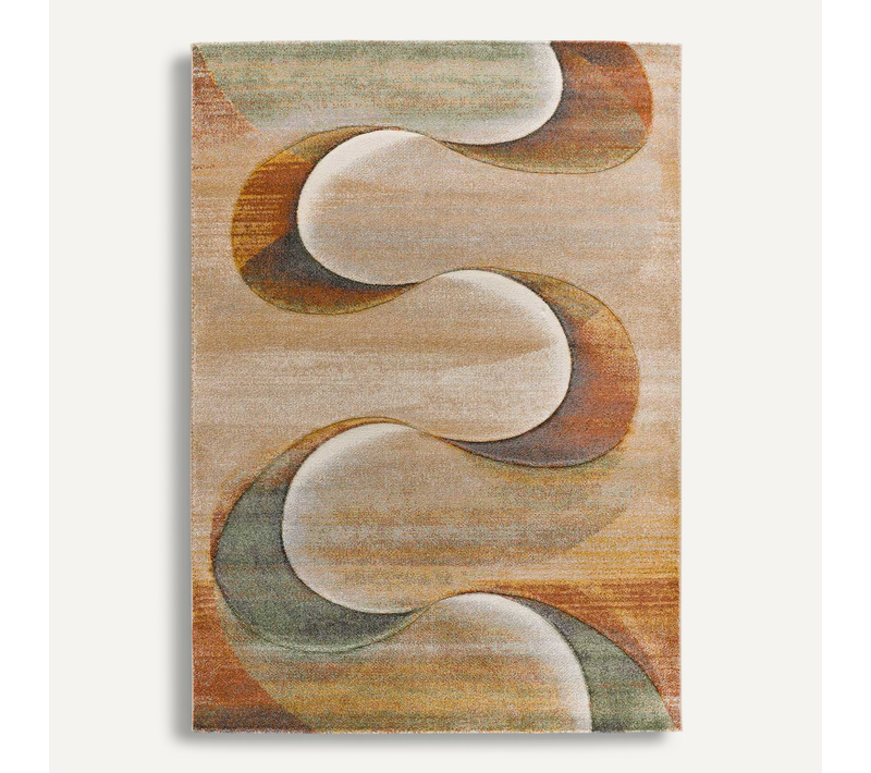 Tapis Abstrait Libet 40399 Beige/terracotta/vert 160x230 Cm