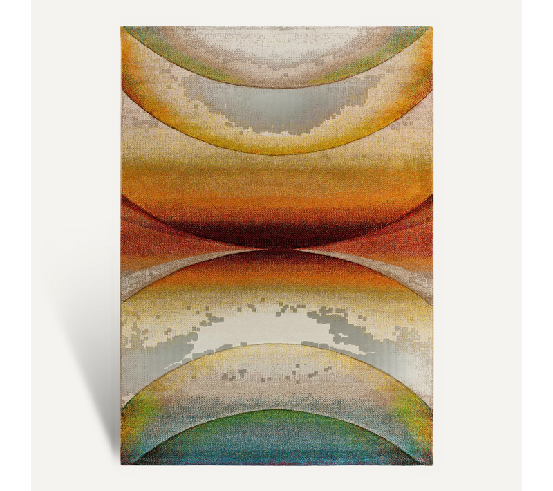 Tapis Abstrait Libet 40400 Beige/rouille/vert 120x170 Cm