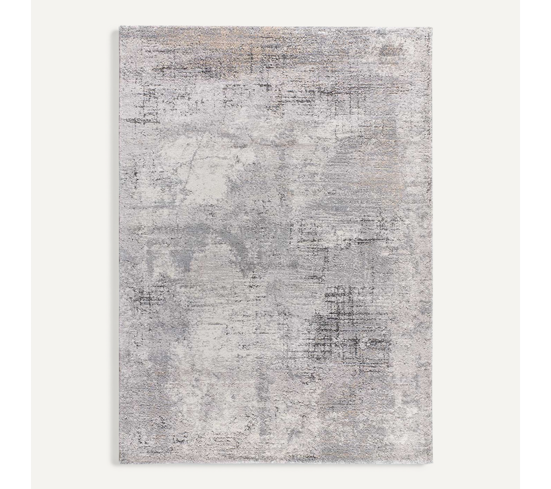 Tapis Shaggy Abstrait à Relief Kivet 9060 Gris 140x200 Cm