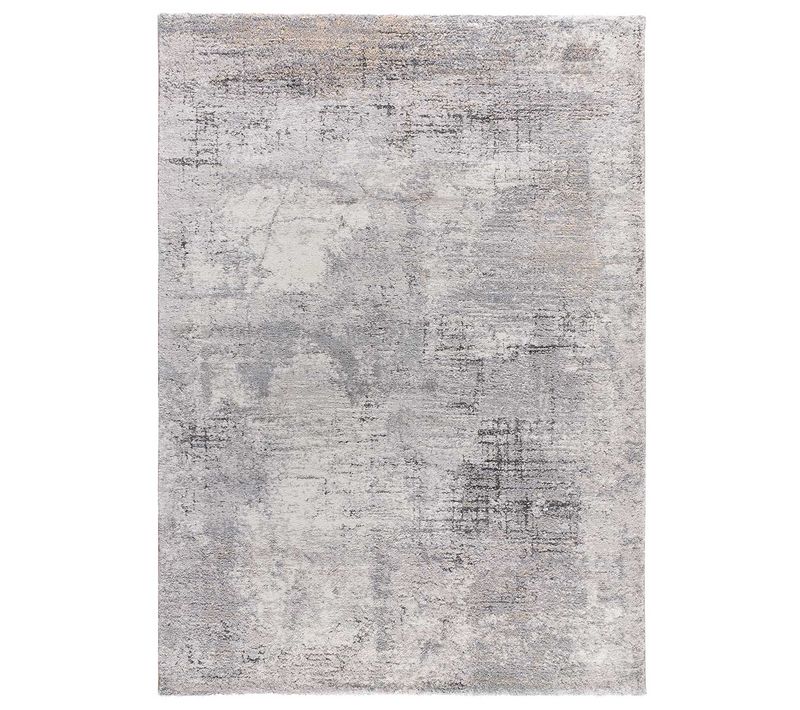 Tapis Shaggy Abstrait à Relief Kivet 9060 Gris 160x230 Cm