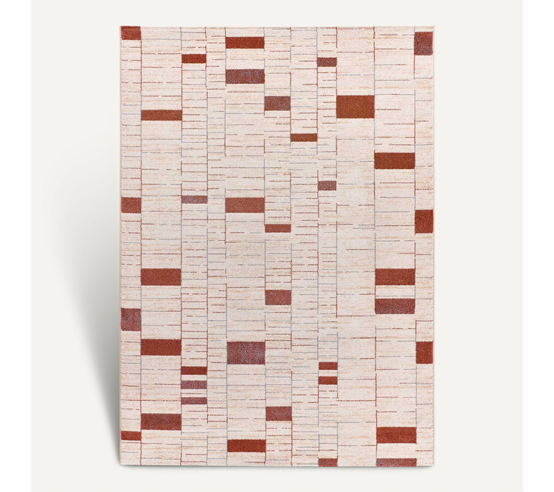 Tapis Moderne Beruti 12920 Beige/rouille 133x190 Cm