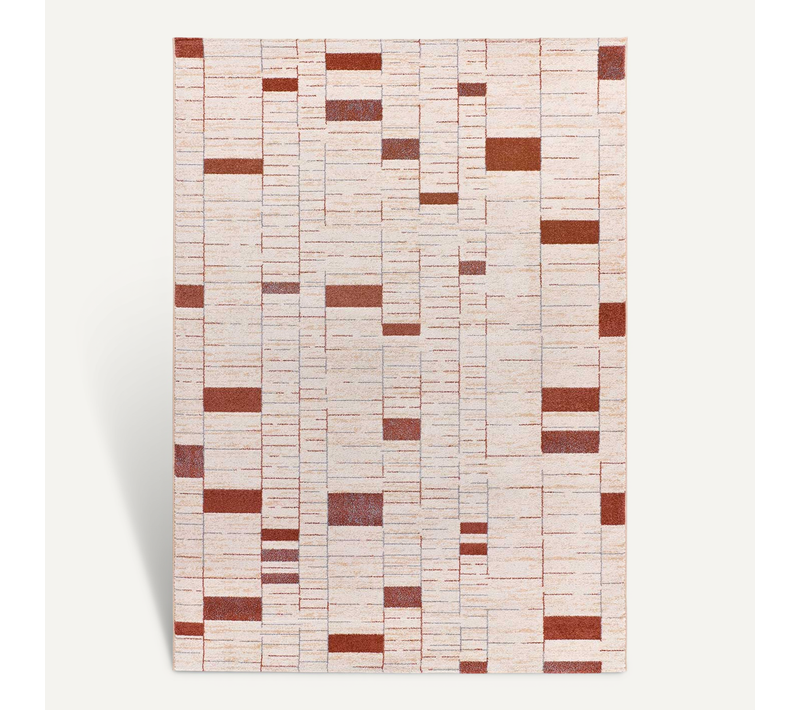 Tapis Moderne Beruti 12920 Beige/rouille 160x230 Cm