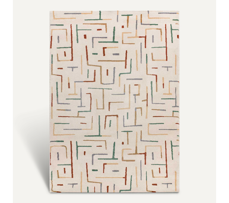 Tapis Géométrique Beruti 12925 Beige/multicolore 80x150 Cm