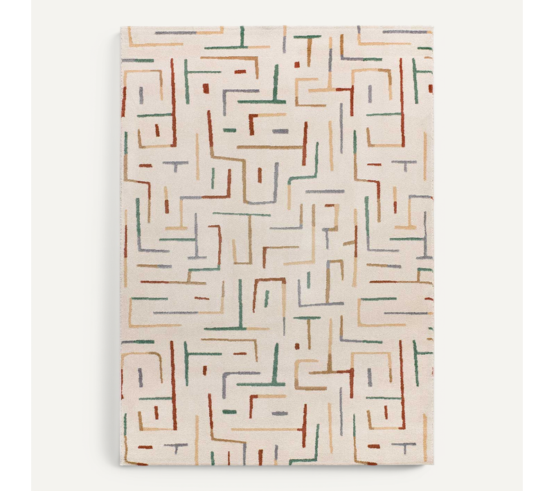 Tapis Géométrique Beruti 12925 Beige/multicolore 160x230 Cm