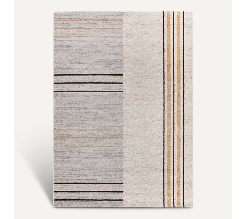 Tapis Géométrique Craft 12936 Gris/beige 80x150 Cm