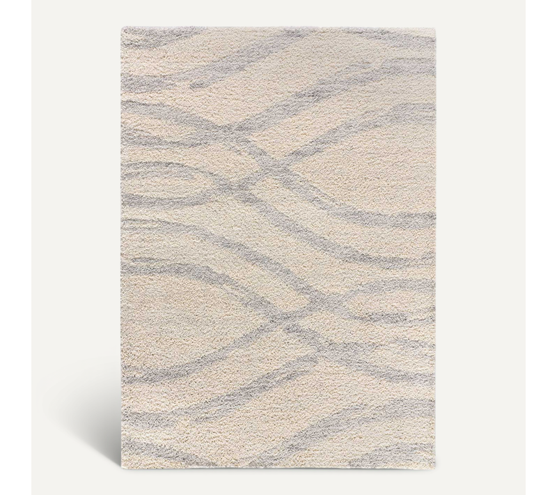Tapis Shaggy Helia 8817 Beige/gris 80x150 Cm