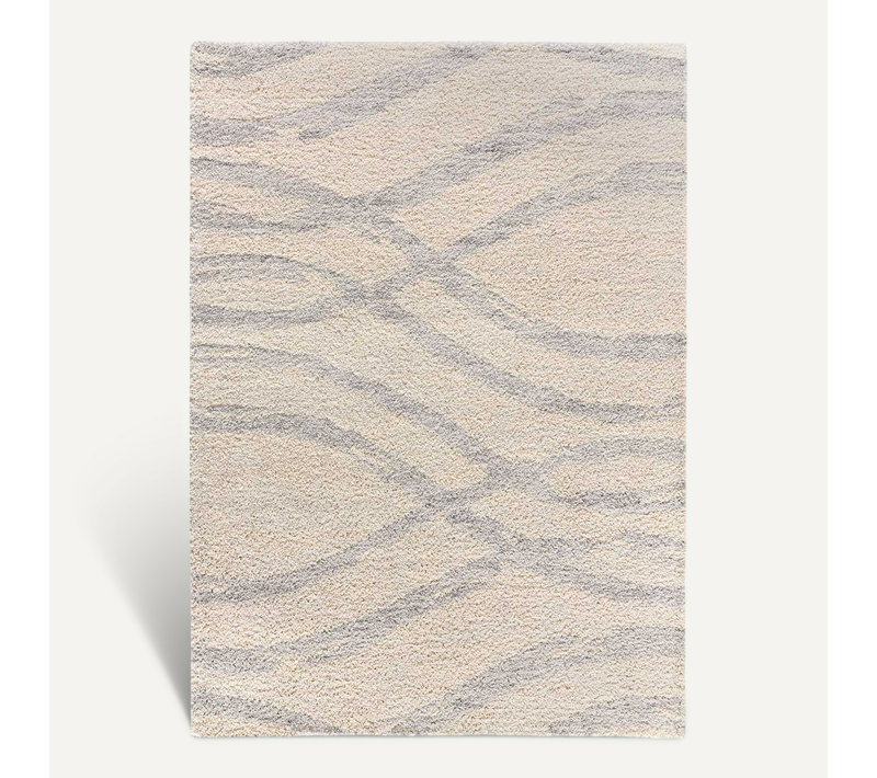 Tapis Shaggy Helia 8817 Beige/gris 160x230 Cm