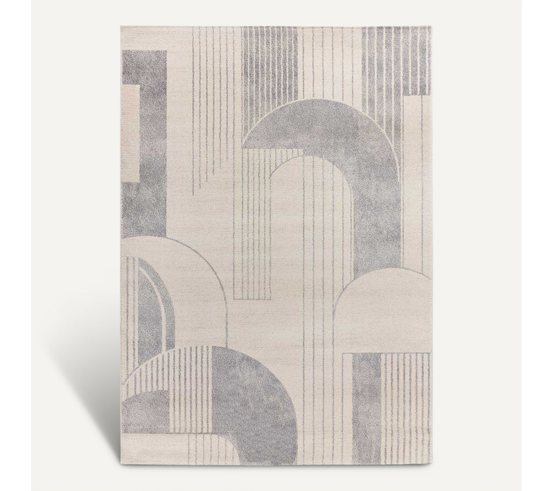 Tapis Géométrique Porto 12917 Crème/gris 80x150 Cm