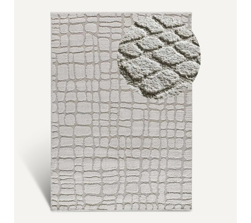 Tapis Scandinave À Relief Juno 13 Gris 152x235 Cm