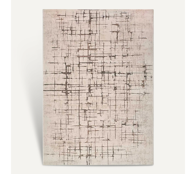 Tapis Moderne Ceres 28001 Crème / Marron 80x120 Cm