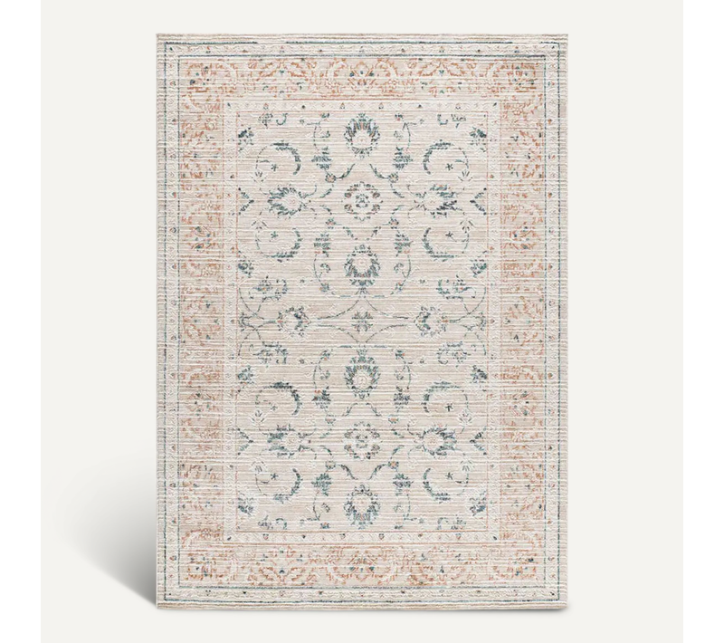 Tapis Vintage Á Relief Keops 5827 Beige/rouille/bleu 192x290 Cm