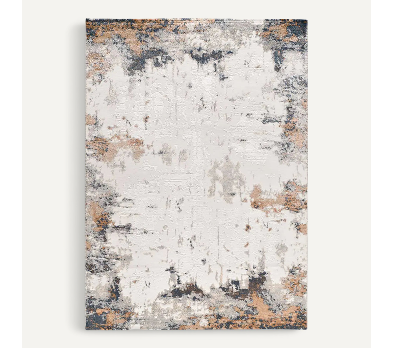 Tapis Abstrait Á Relief Keops 6418 Beige/rouille/bleu 154x230 Cm