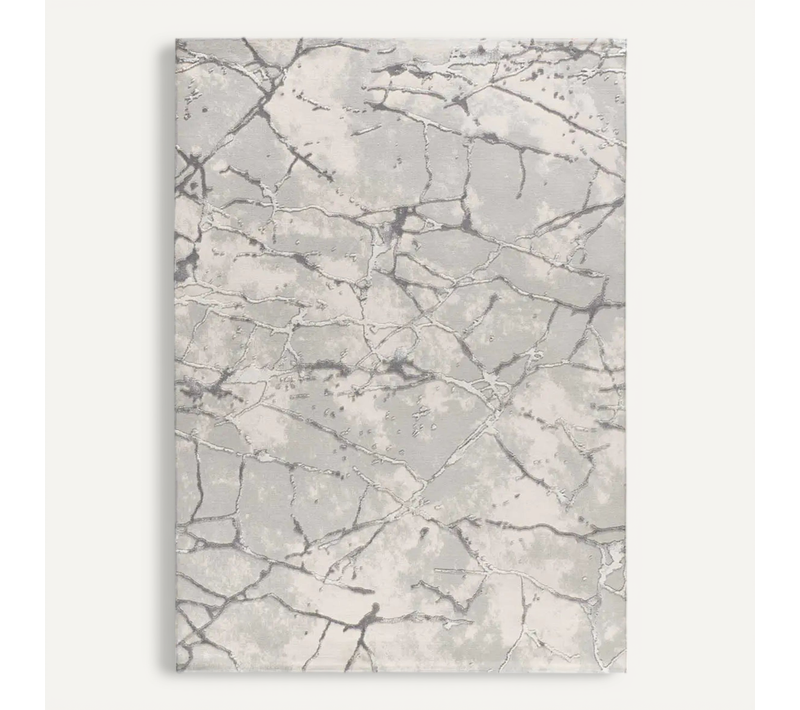 Tapis Effet Marbre À Relief Oris 35 Gris 115x170 Cm