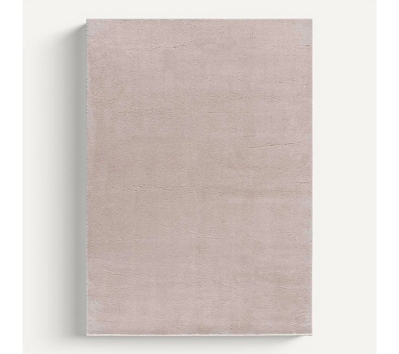 Tapis Lavable Uni Loft Liso Rose Poudré 120x170 Cm