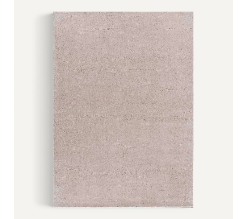 Tapis Lavable Uni Loft Liso Rose Poudré 160x230 Cm
