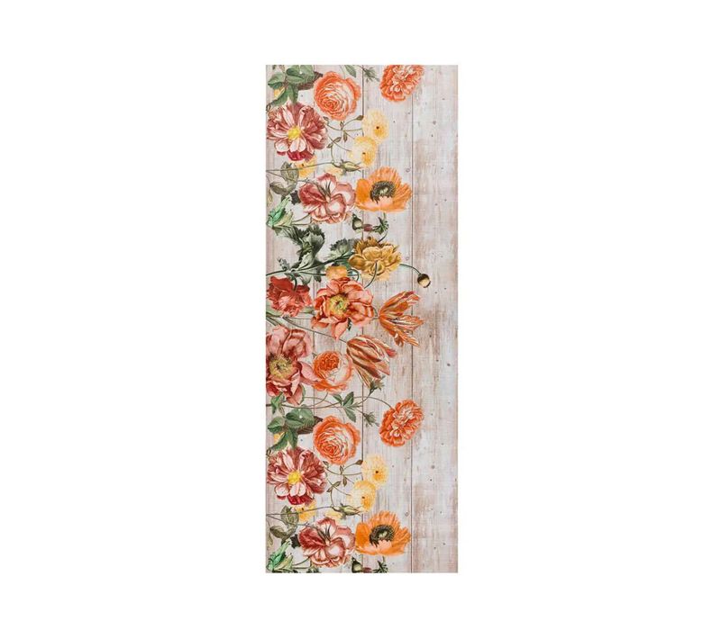 Tapis De Cuisine Fleurs Ricci Camelia Multicolore 52x100 Cm