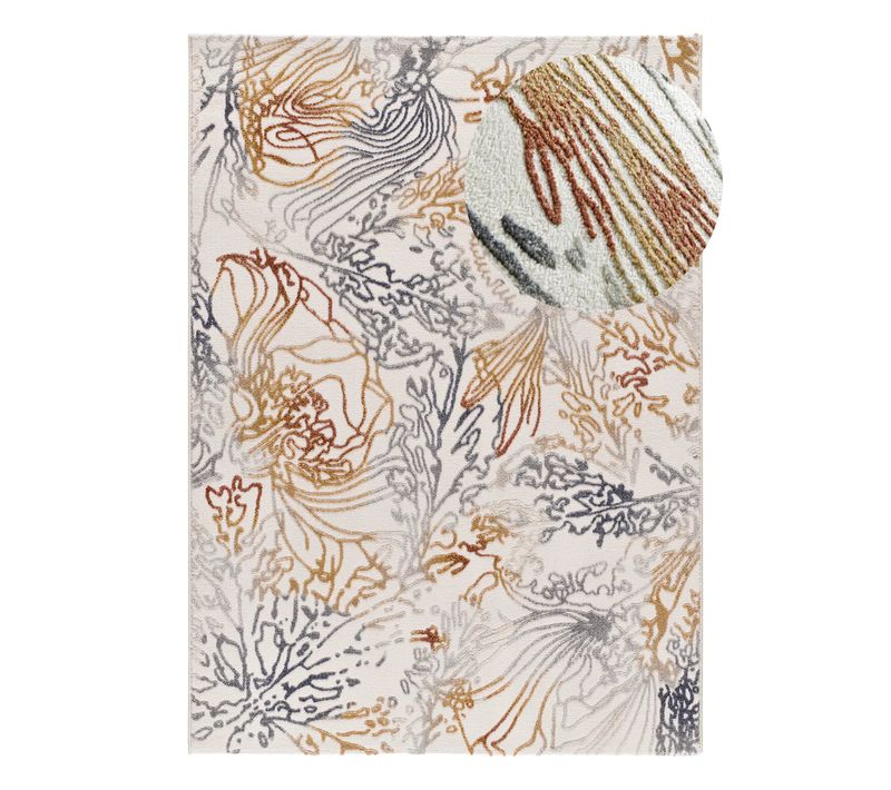 Tapis Abstrait À Relief Amara 12996 Crème/multicolore 160x230 Cm