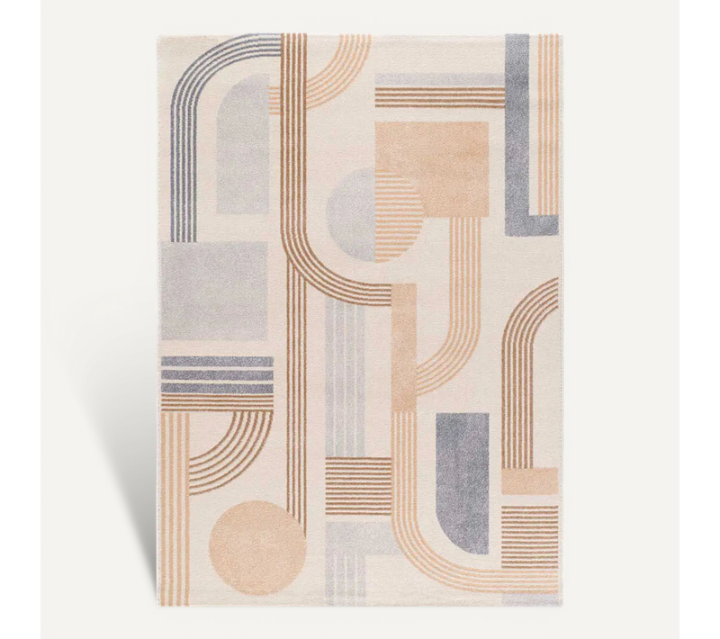 Tapis Géométrique Astra 13014 Beige/multicolore 160x230 Cm