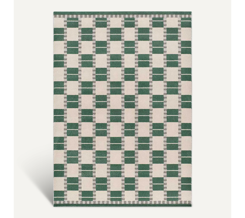 Tapis Géométrique Astra 13016 Vert/beige 160x230 Cm