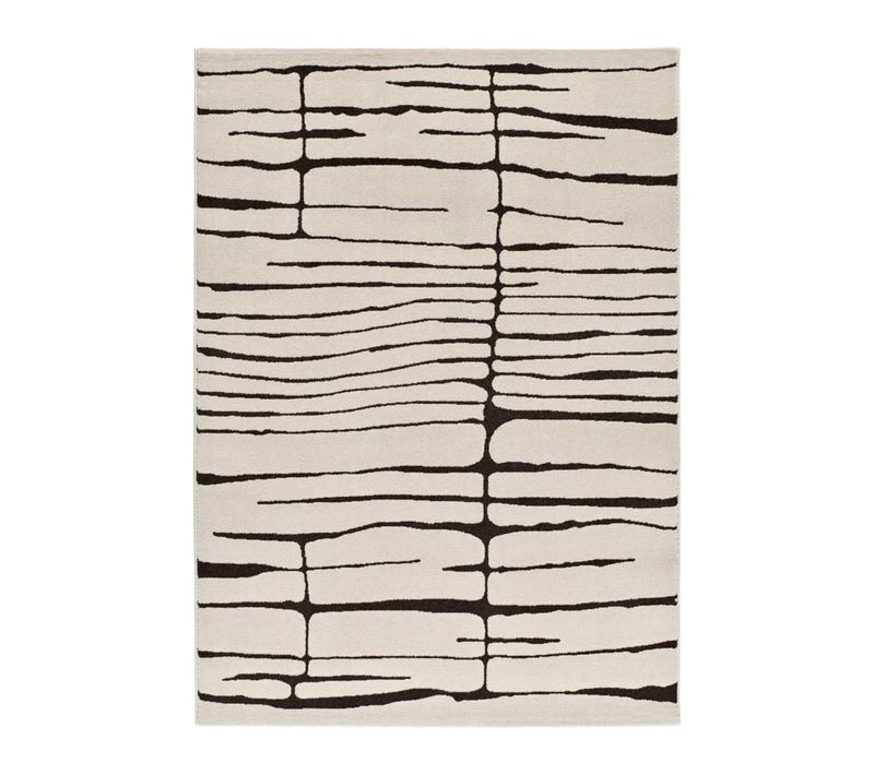 Tapis Moderne Retro 13019 Blanc/noir 200x290 Cm
