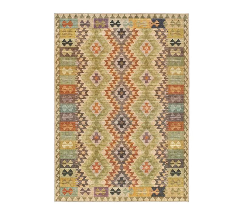 Tapis Lavable Ethnique Serak 1044 Multicolore 160x230 Cm
