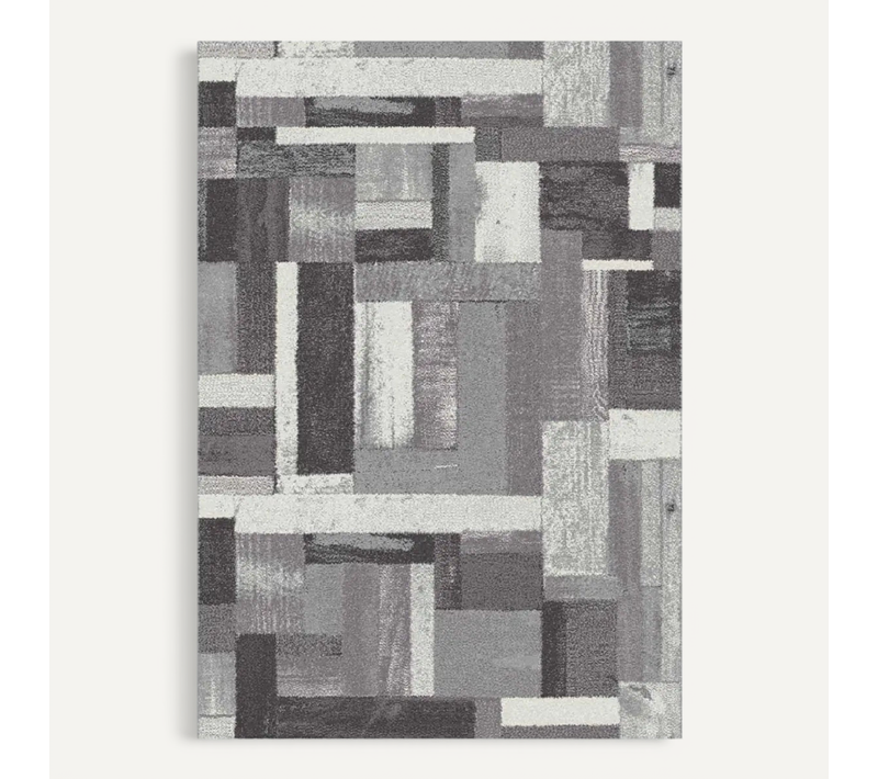 Tapis Géométrique Amber 12006 Gris 160x230 Cm
